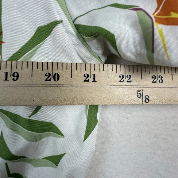 Bonobos Shirt Mens Medium White Floral Loop Collar Camp Shirt Button Up Tencel - Picture 5 of 9